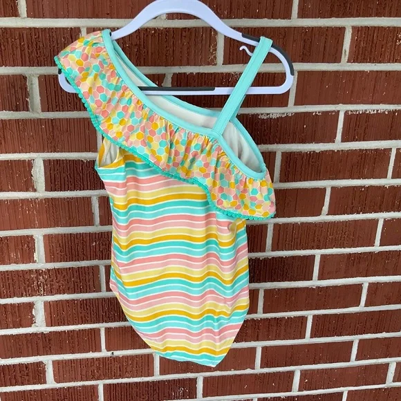 Matilda Jane Dream Chasers Lollopop lines swimsuit little girl size 10